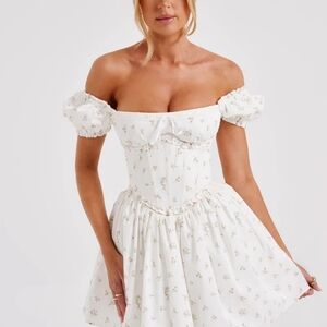 Floral Off-Shoulder Mini Dress